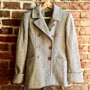 Moda International Vintage Tweed Pea Coat